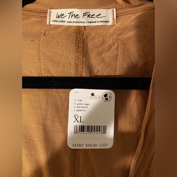 NWT we the free Fresh and Clean long sleeve tunic. SZ XL - Picture 4 of 4